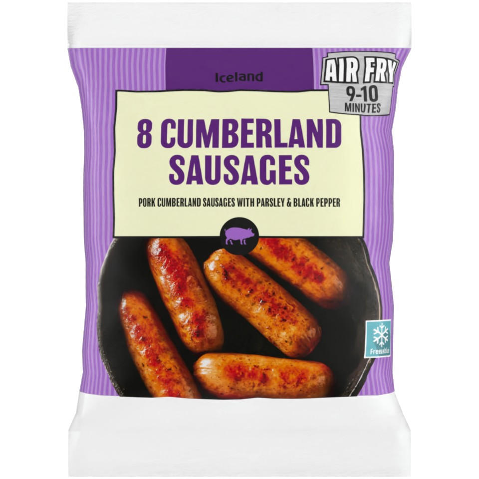 Iceland 8 Cumberland Sausages 360g