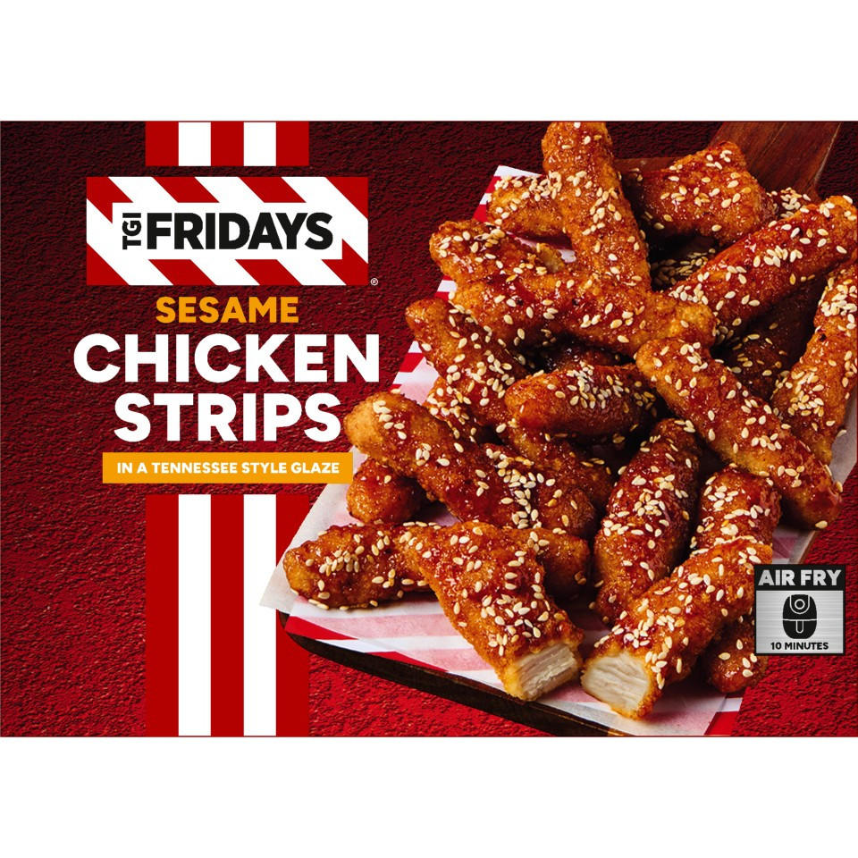 TGI Fridays Sesame Chicken Strips in a Tennessee Style Glaze 480g