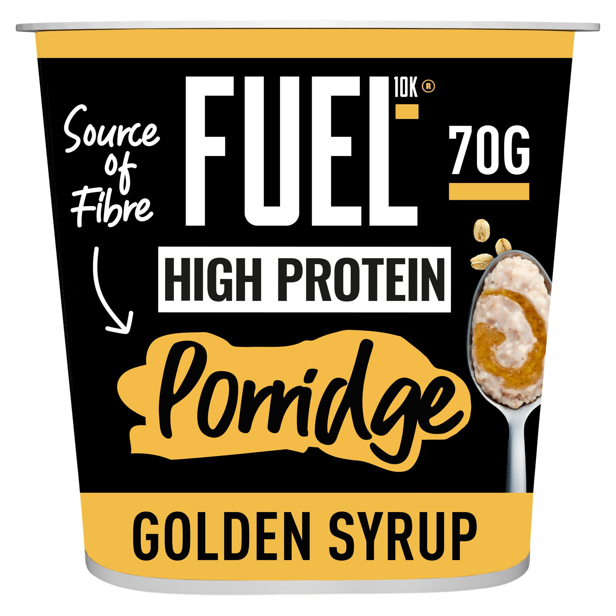 FUEL10K High Protein Golden Syrup Porridge Oat Cereal Pot 70g