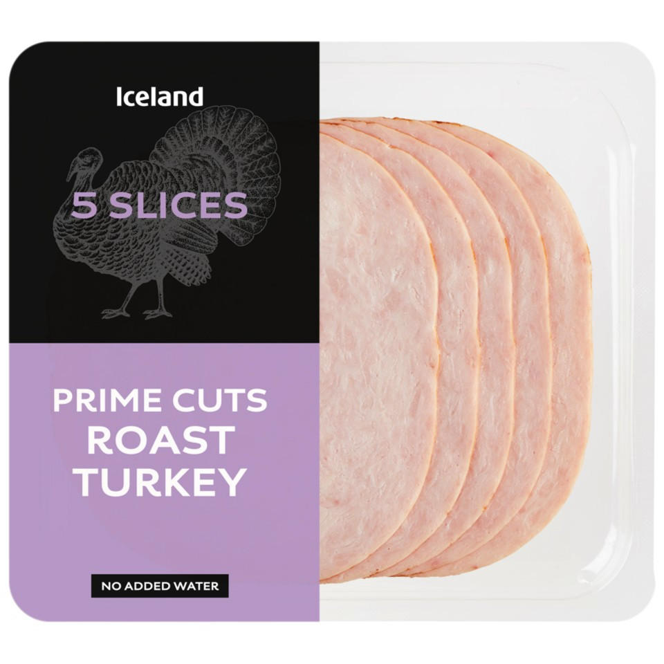 Iceland 5 Slices (Approx.) Roast Turkey 80g
