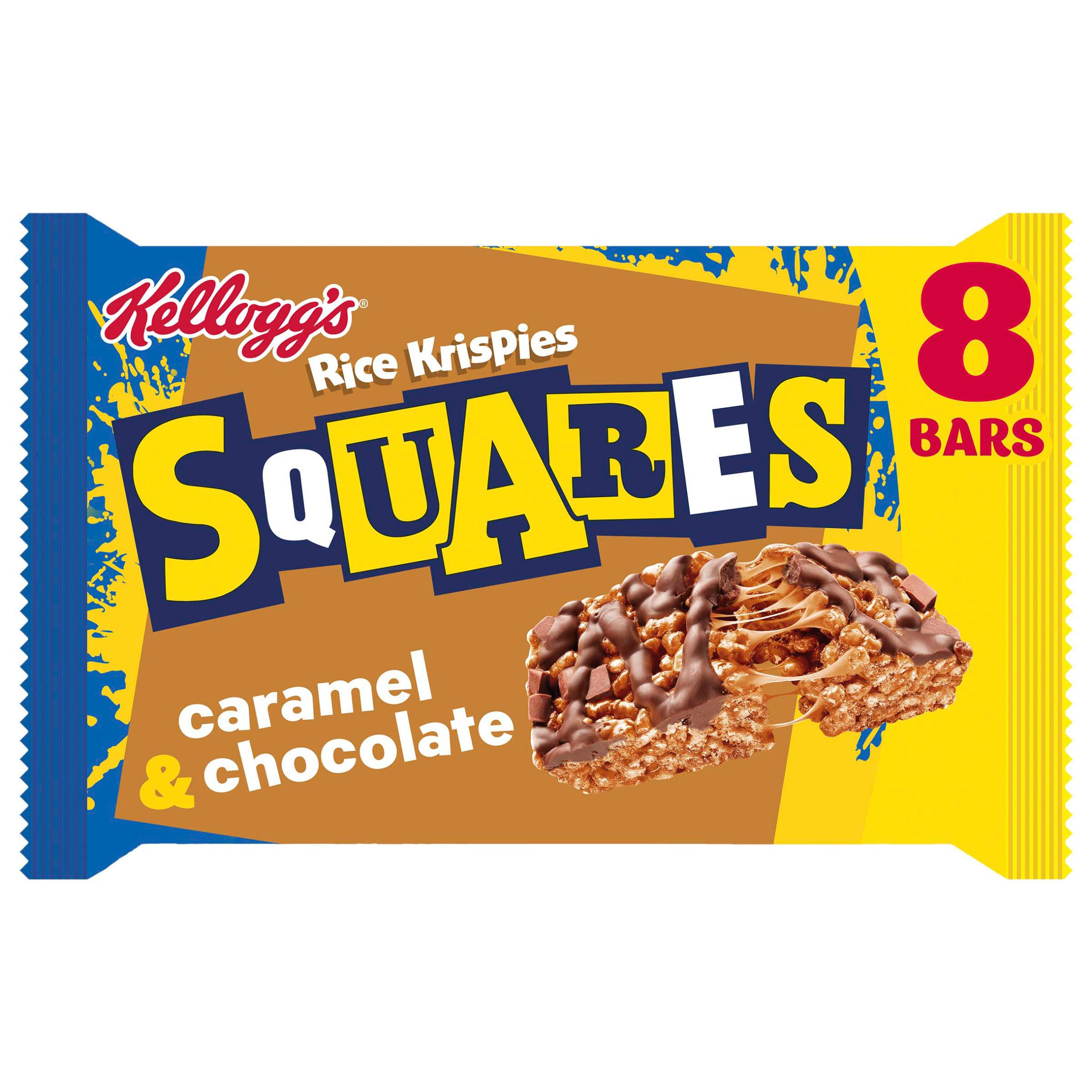Kellogg's Rice Krispies Squares Caramel & Chocolate Snack Bars 8x36g