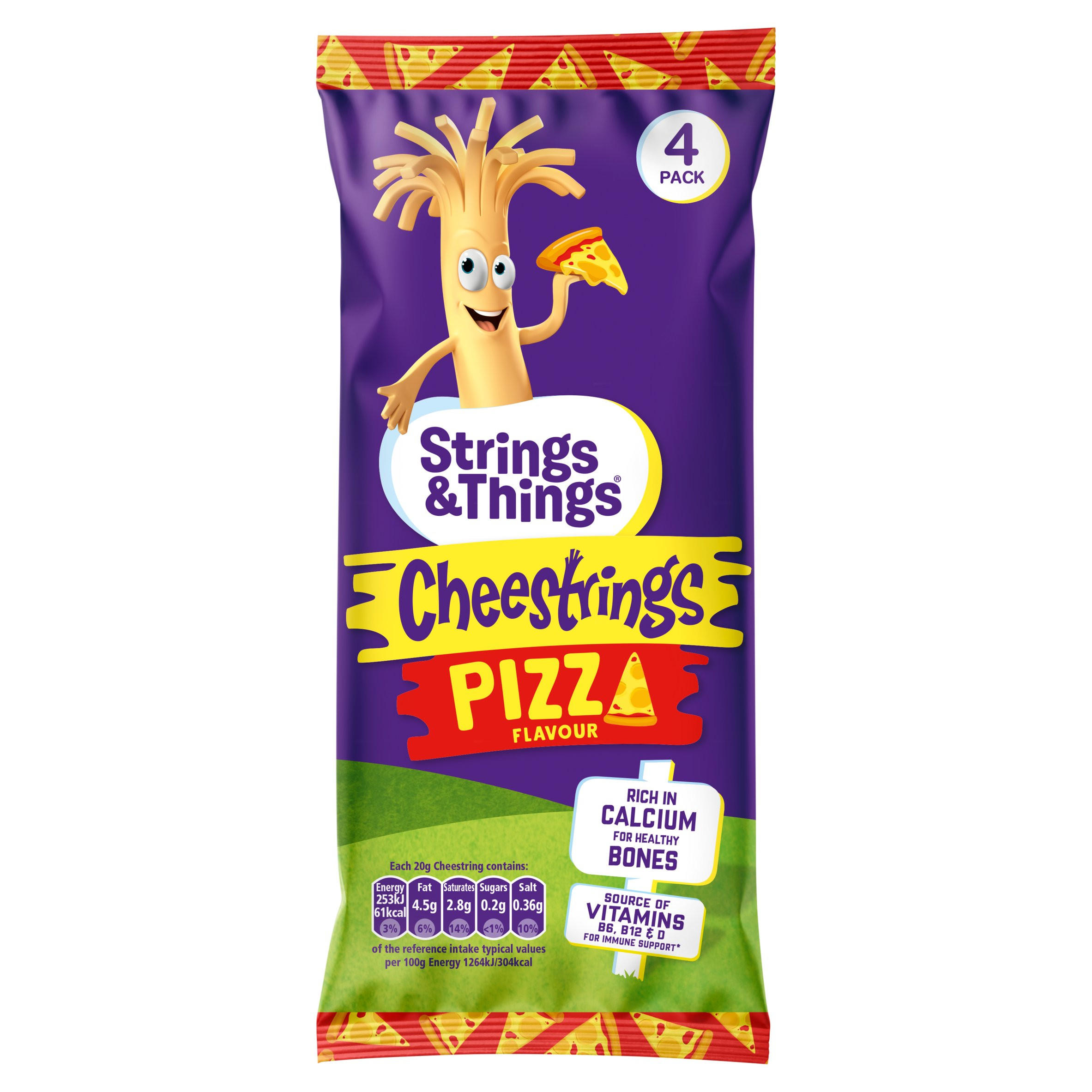 Strings & Things Pizza Flavour Cheestrings 4 x 20g (80g)