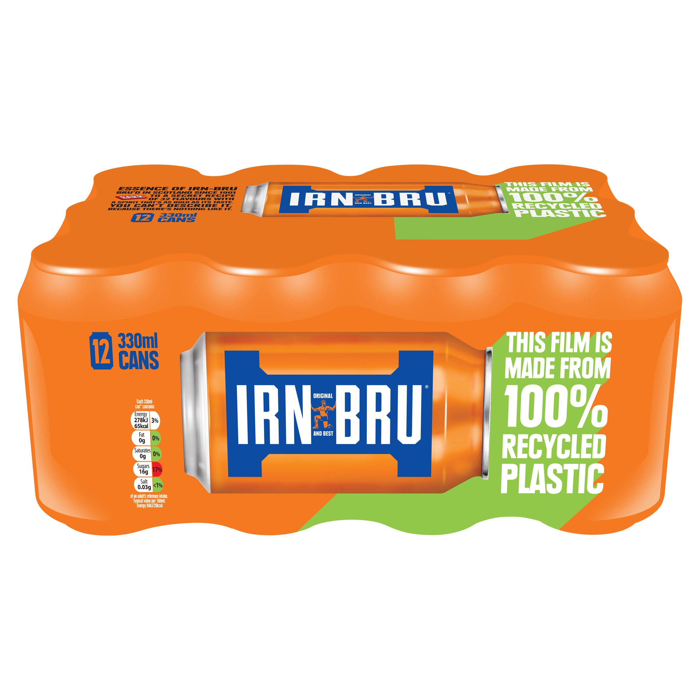 IRN-BRU Soft Drink Cans 12 x 330ml