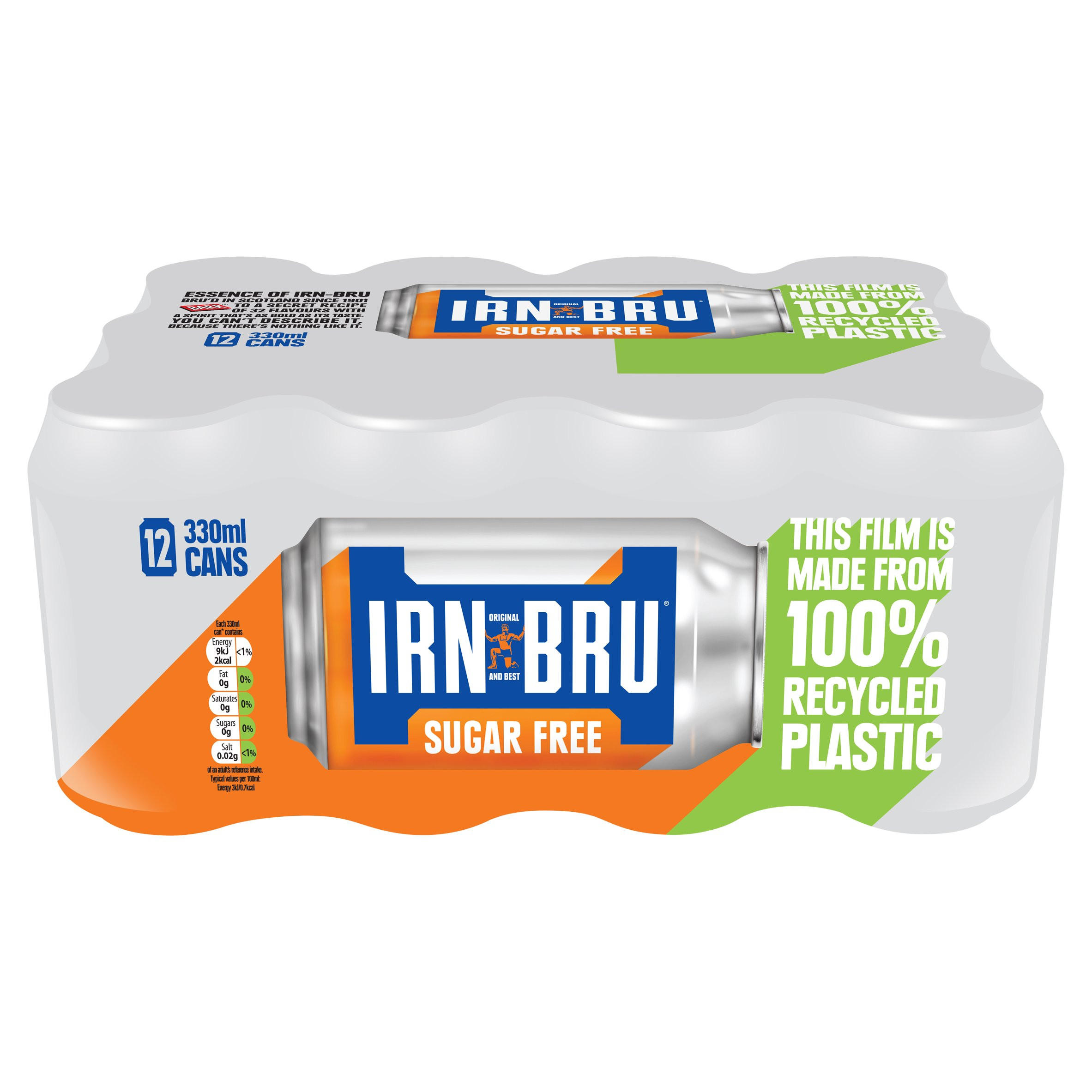 IRN-BRU Sugar Free Soft Drink Cans 12 x 330ml