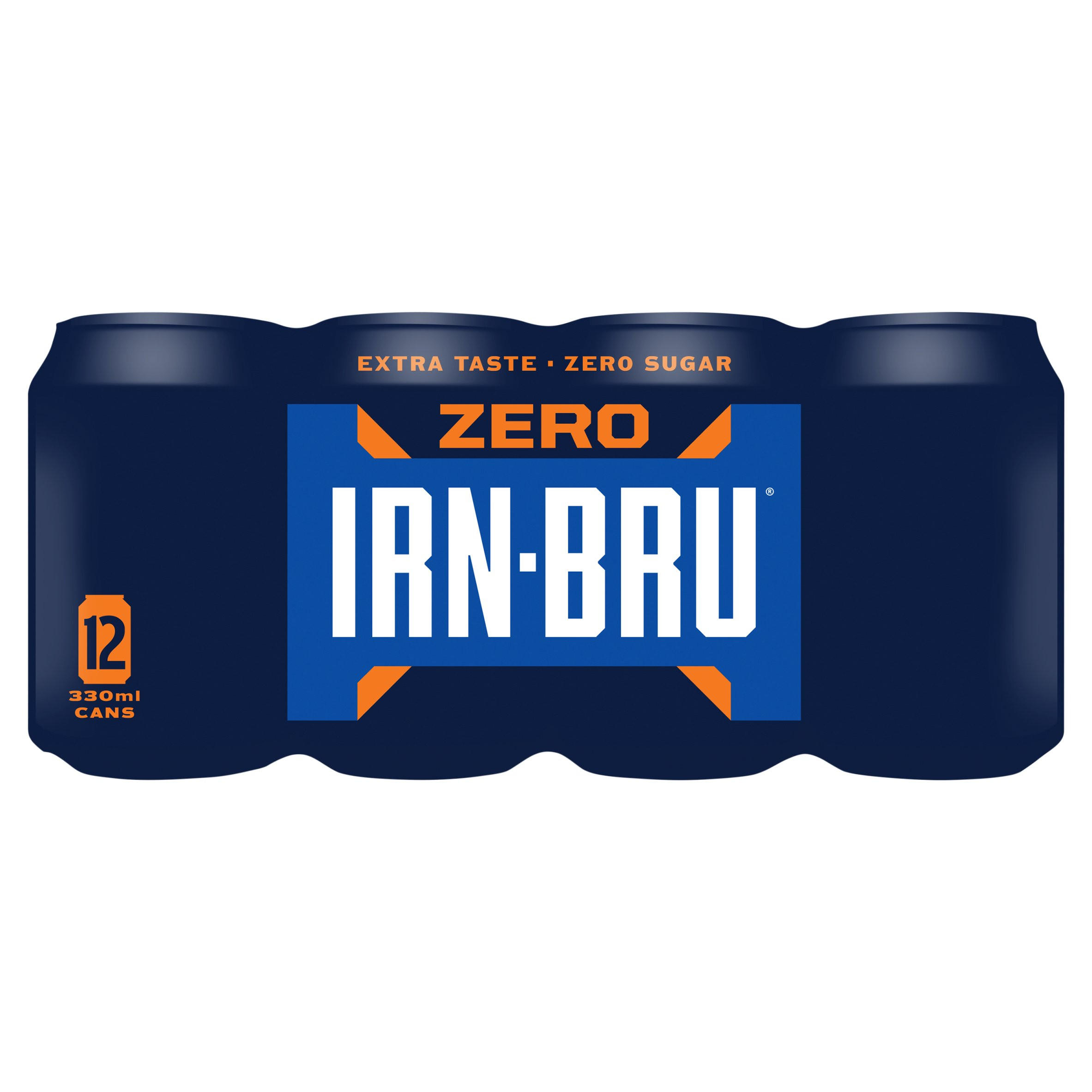 IRN-BRU ZERO Sugar Soft Drink Can Multipack 12x330ml