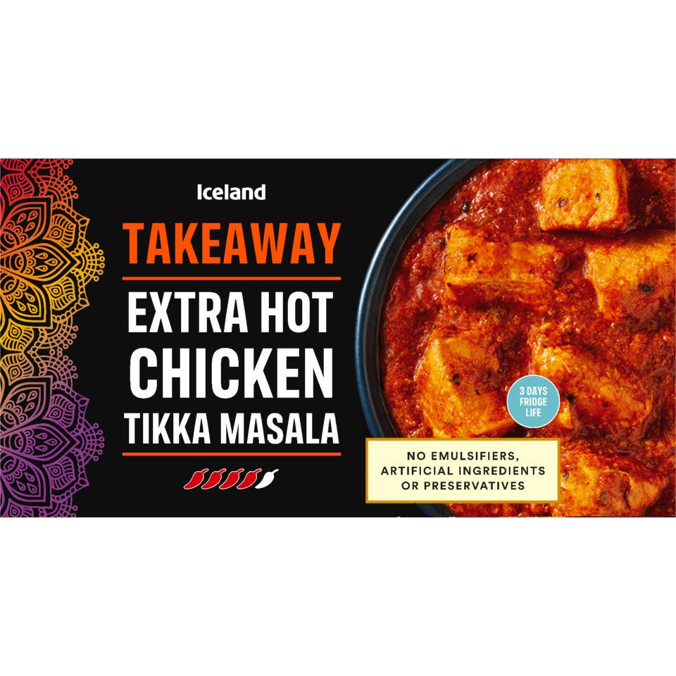 Iceland Takeaway Extra Hot Chicken Tikka Masala 375g
