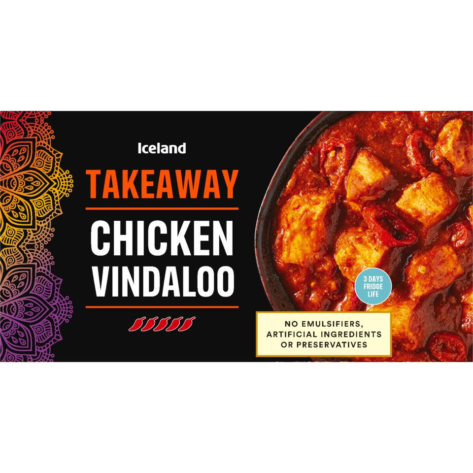 Iceland Takeaway Chicken Vindaloo 375g