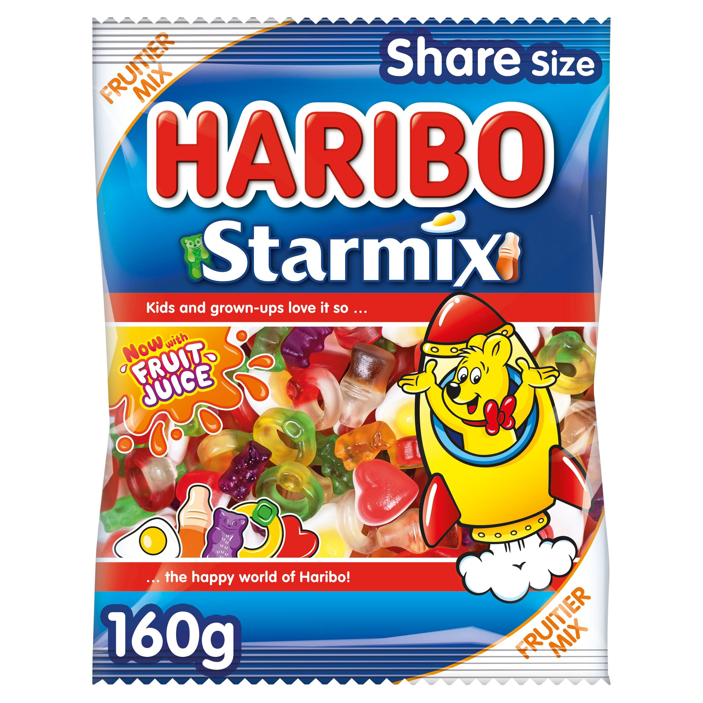HARIBO Starmix Fruit & Cola Flavour Jelly & Foam Sweets Sharing Bag 160g
