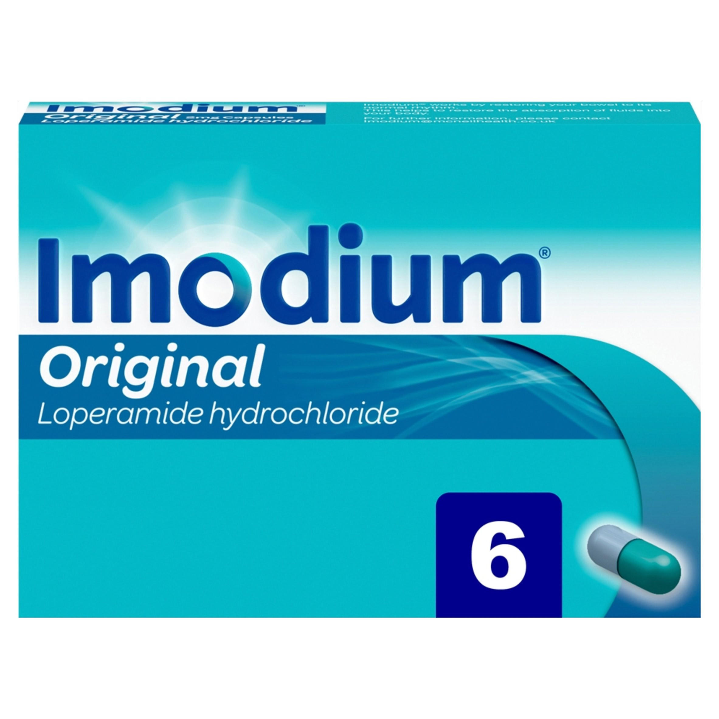 Imodium Original Relief from Diarrhoea In 1 Dose 6 Tablets