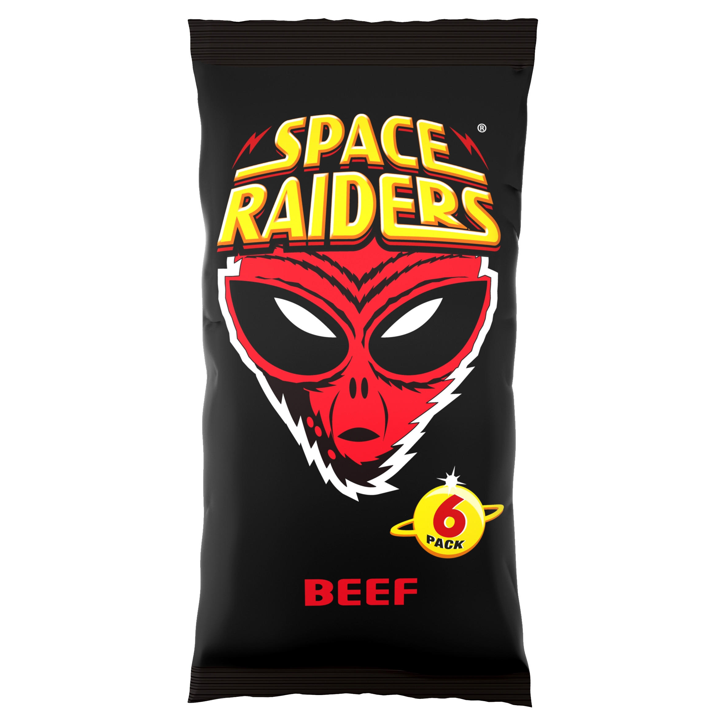 Space Raiders Beef Multipack Crisps 6 Pack