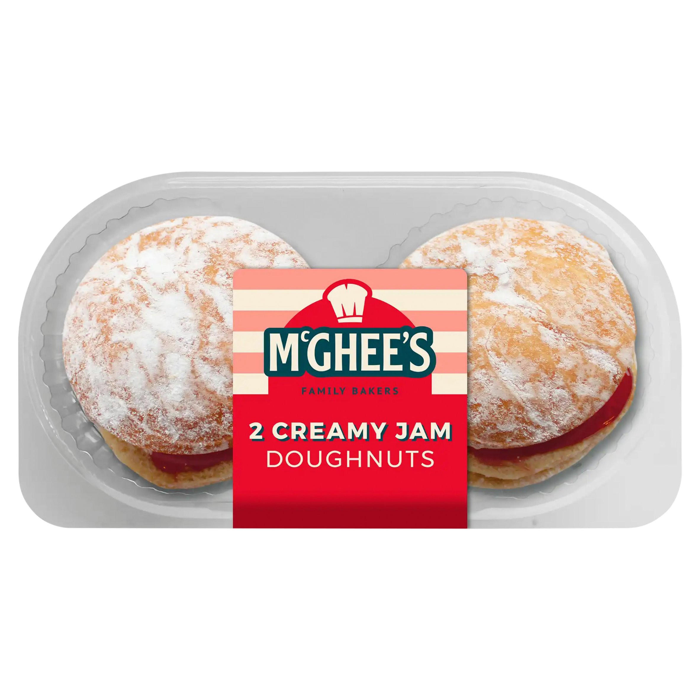 McGhee's 2 Creamy Jam Doughnuts