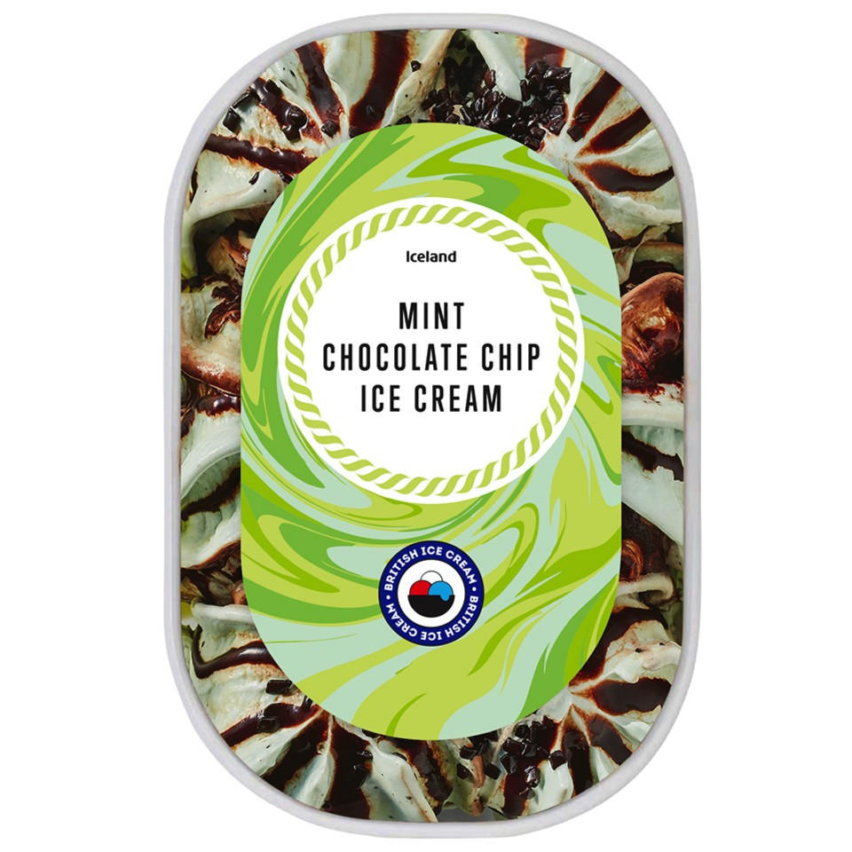 Iceland Mint Chocolate Chip Ice Cream 900ml