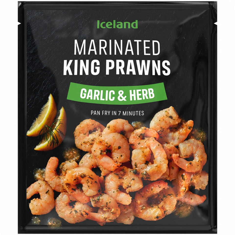 Iceland Garlic & Herb Marinated King Prawns 240g