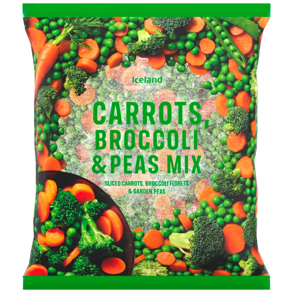 Iceland Carrots, Broccoli & Peas Mix 1kg