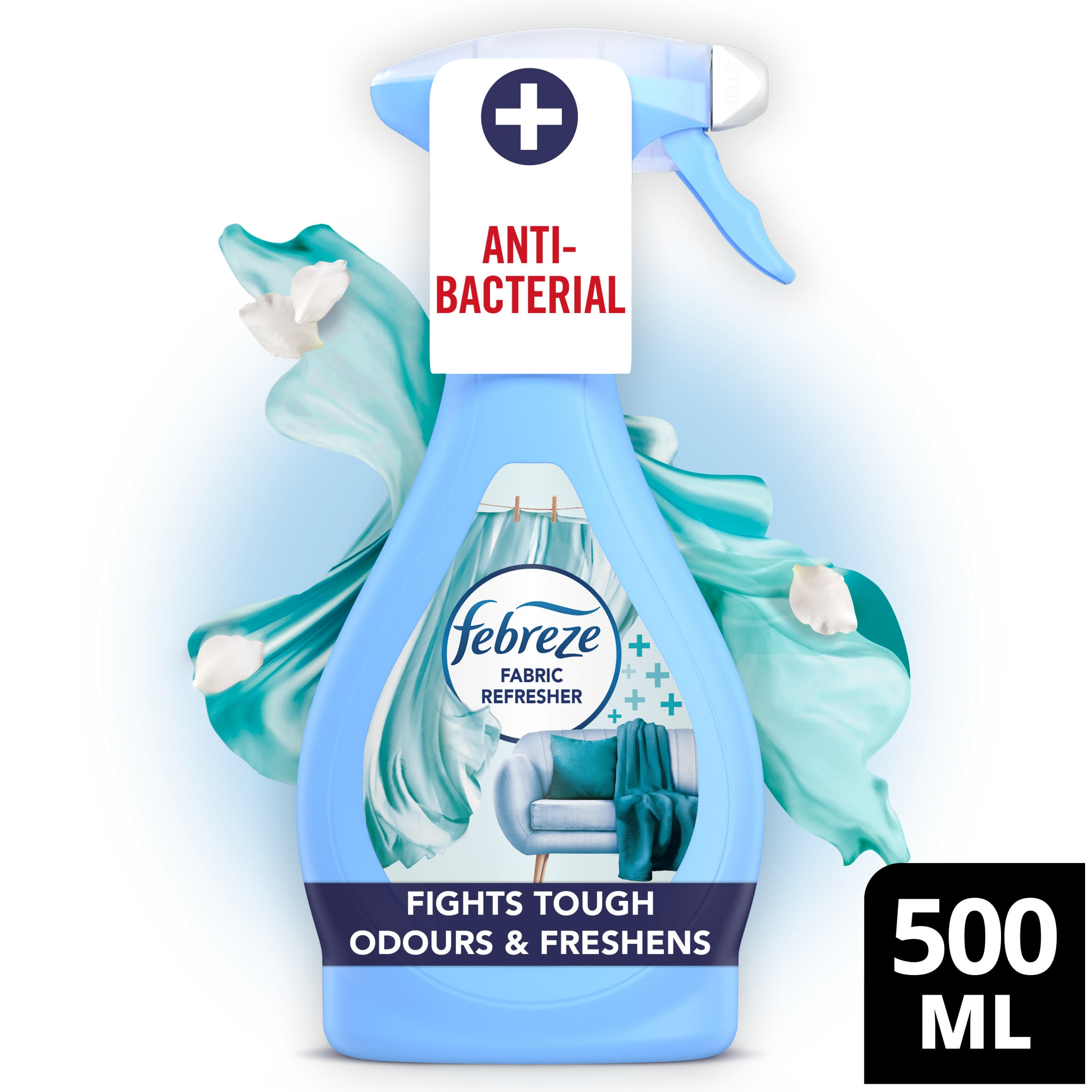 Febreze Antibacterial Fabric Freshener Fresh Linen 500ML