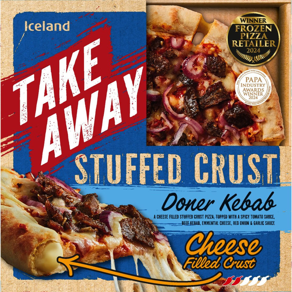 Iceland Takeaway Stuffed Crust Doner Kebab Pizza 485g