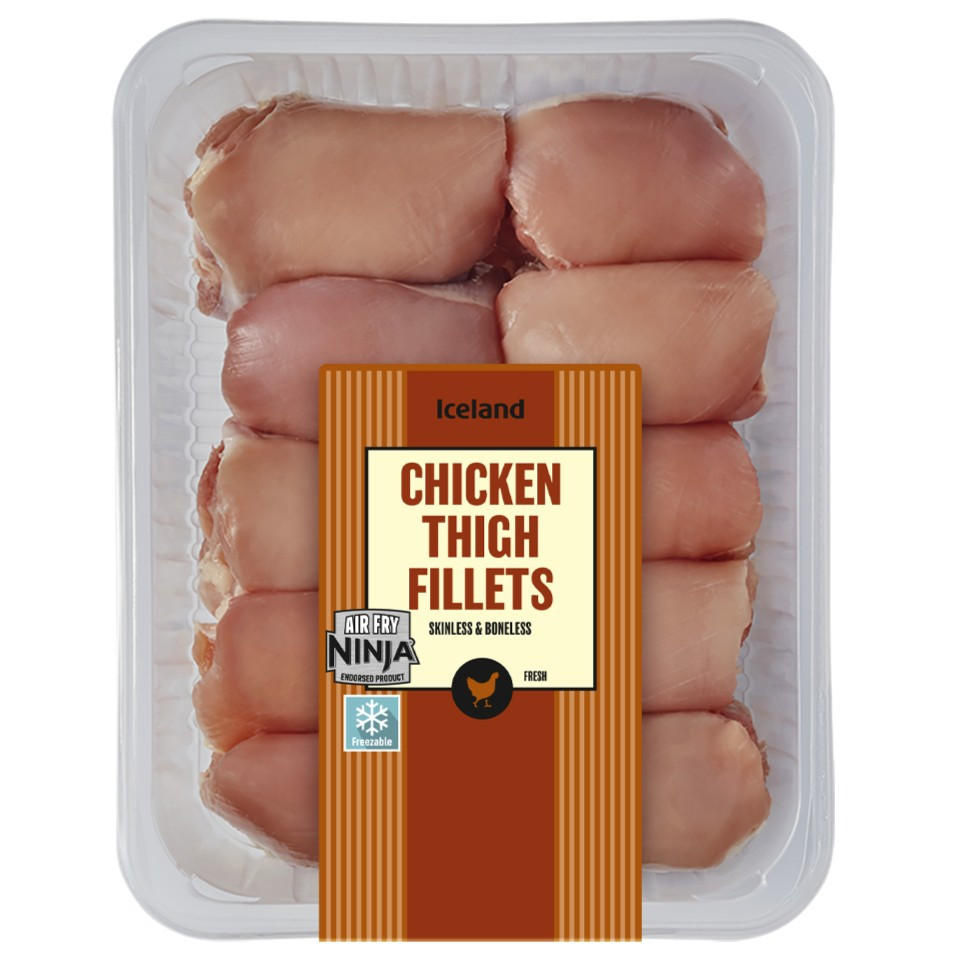Iceland Chicken Thigh Fillets Skinless & Boneless 750g