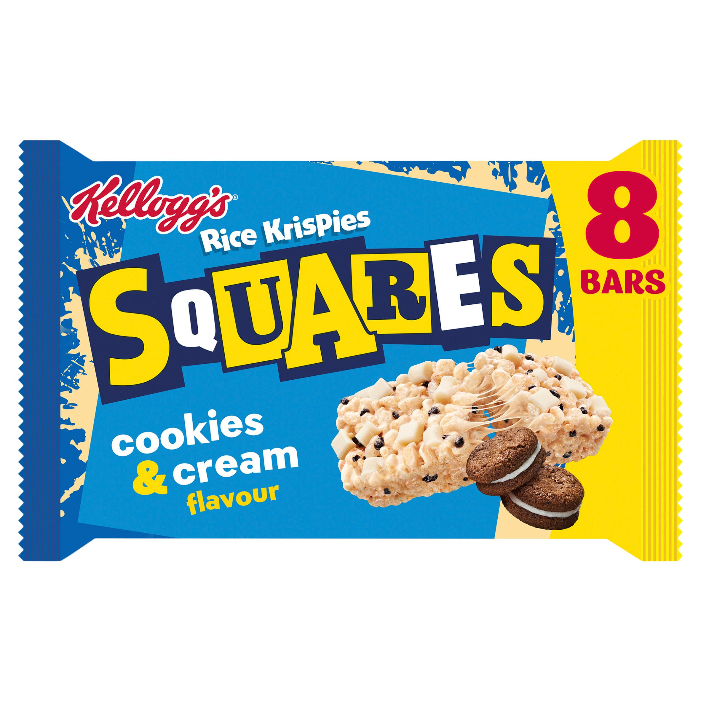 Kellogg's Rice Krispies Squares Cookies and Cream Flavour Snack Bars 8x34g