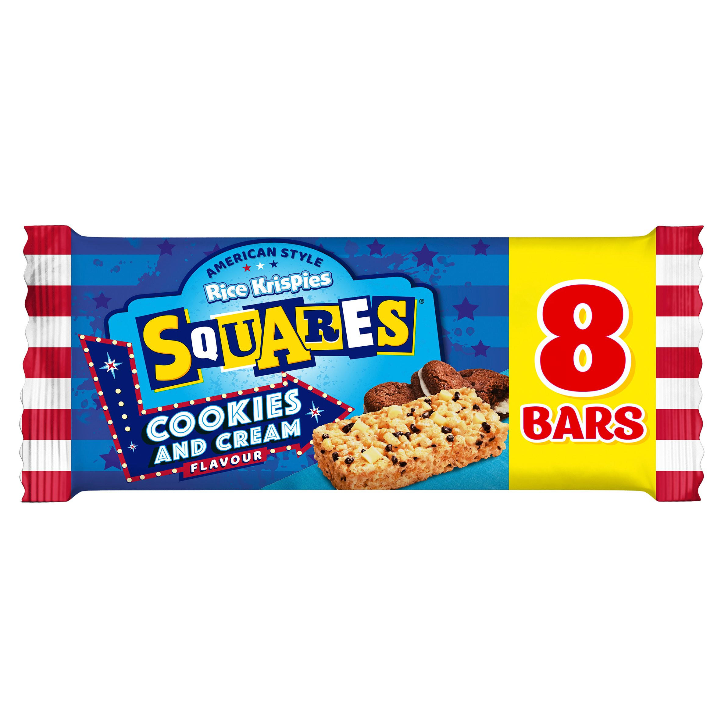 Kellogg's Rice Krispies Squares Cookies and Cream Flavour 8 x 34g