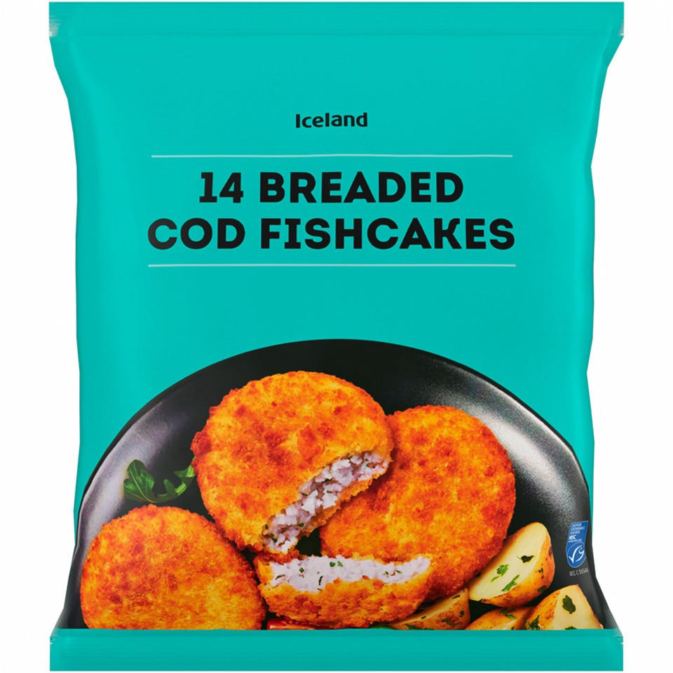 Iceland 14 Breaded Cod Fishcakes 700g