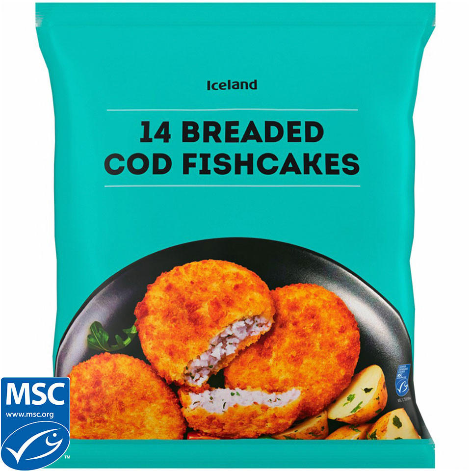 Iceland 14 Breaded Cod Fishcakes 700g