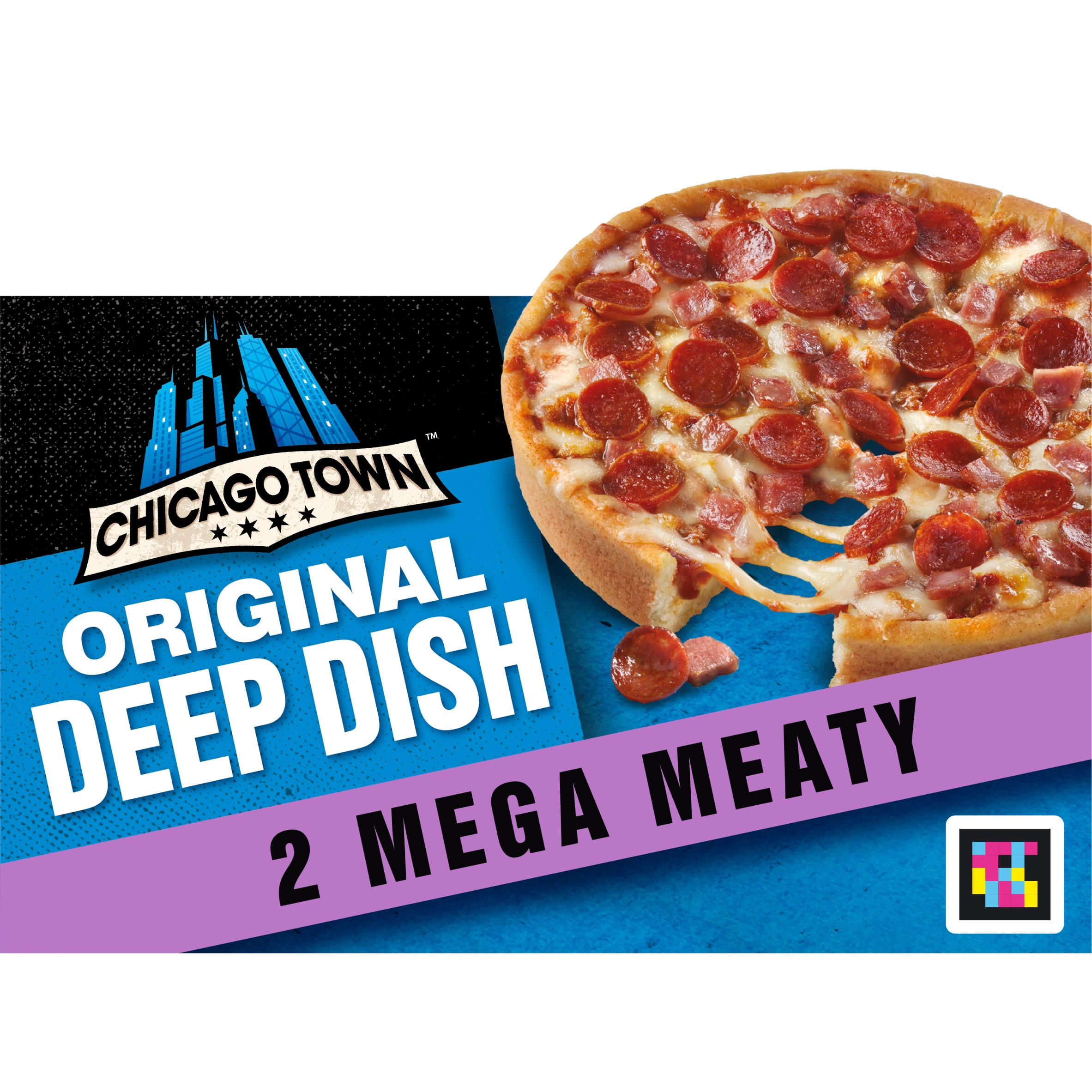 Chicago Town 2 Deep Dish Mega Meaty Mini Pizzas 2 x 157g