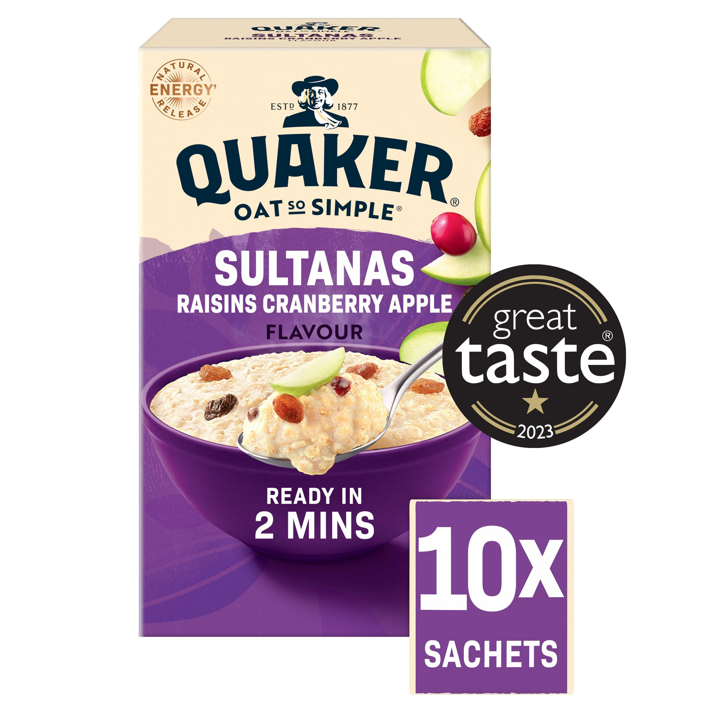 Quaker Oat So Simple Sultanas & Raisins Porridge Sachets 10x38.5g