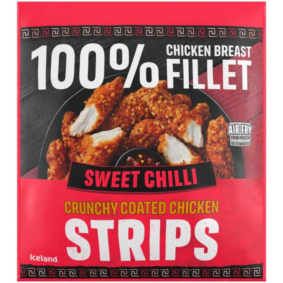 Iceland Sweet Chilli Crunchy Coated Chicken Strips 500g