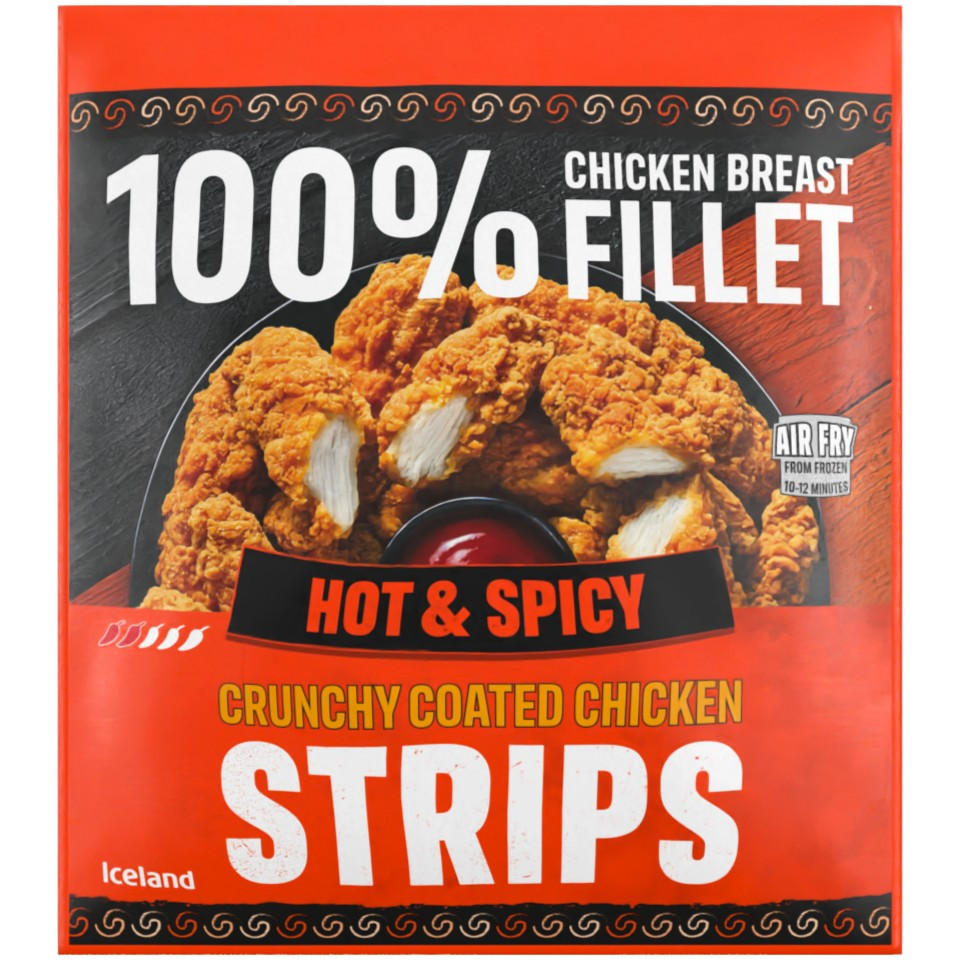 Iceland Hot & Spicy Crunchy Coated Chicken Strips 500g
