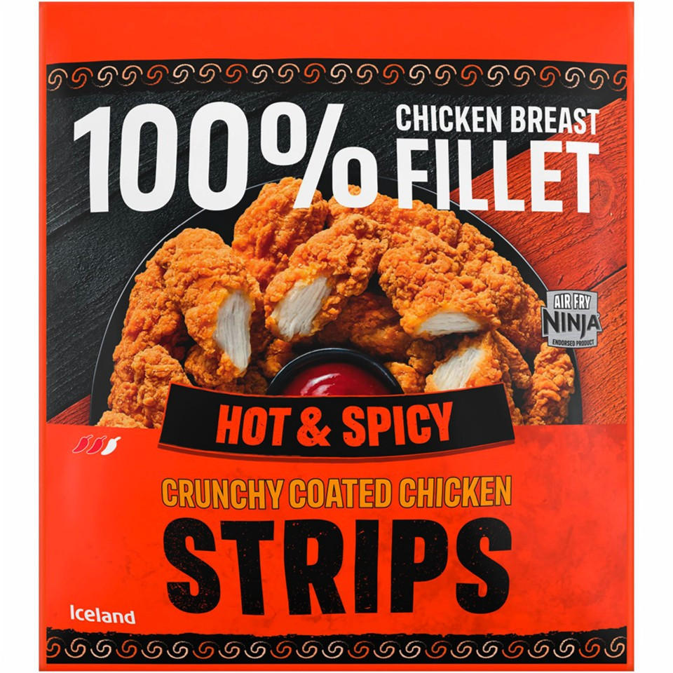 Iceland Hot & Spicy Crunchy Coated Chicken Strips 500g