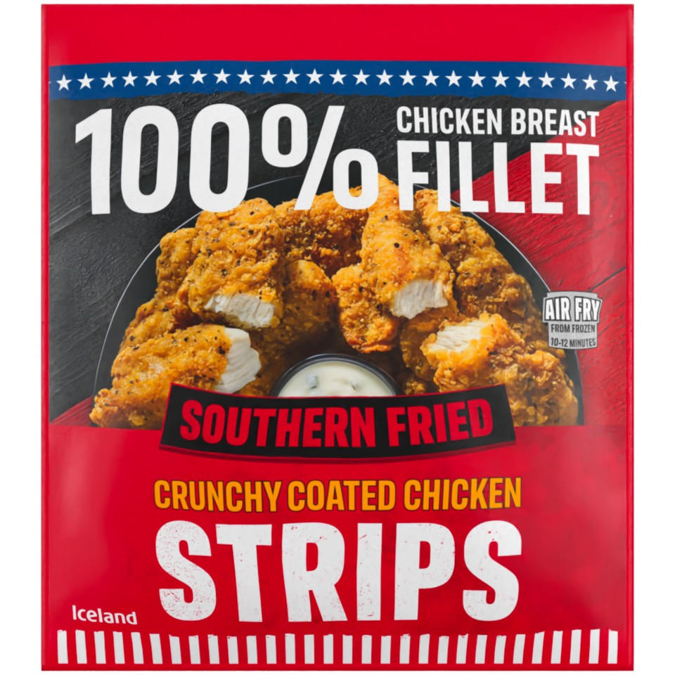 Iceland Southern Fried Crunchy Coated Chicken Strips 500g