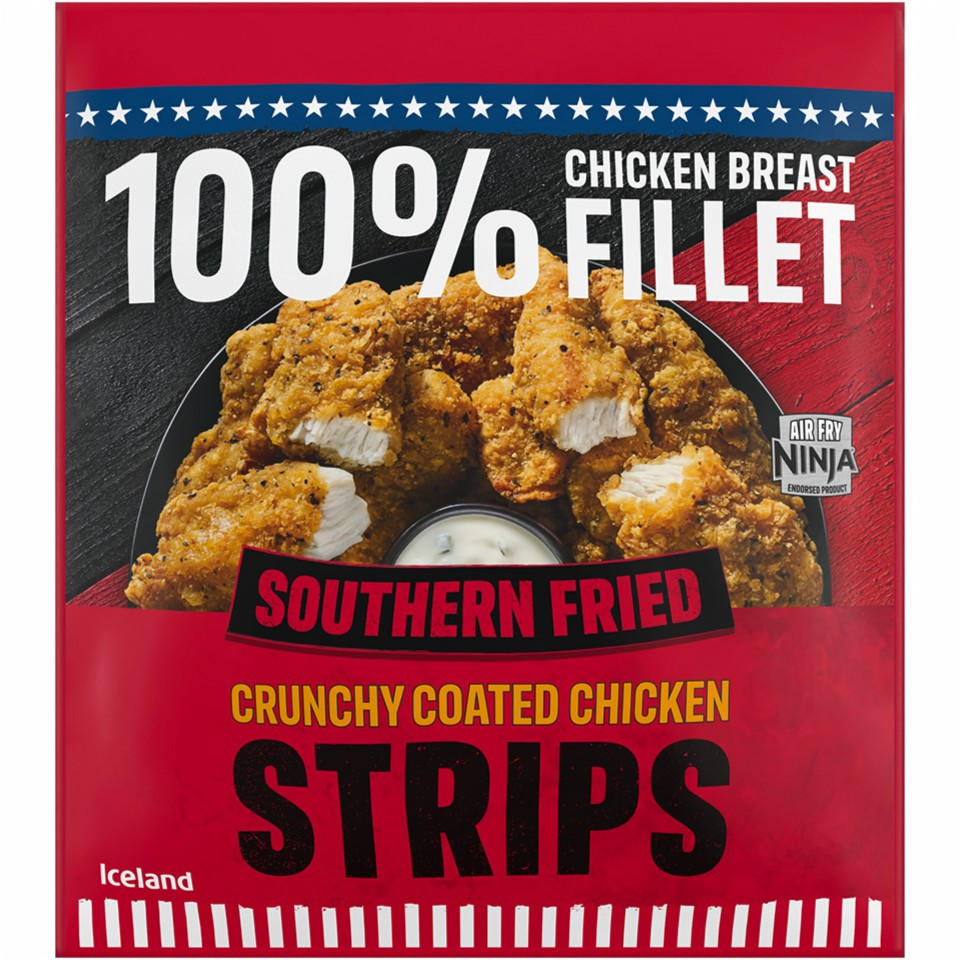 Iceland Southern Fried Crunchy Coated Chicken Strips 500g