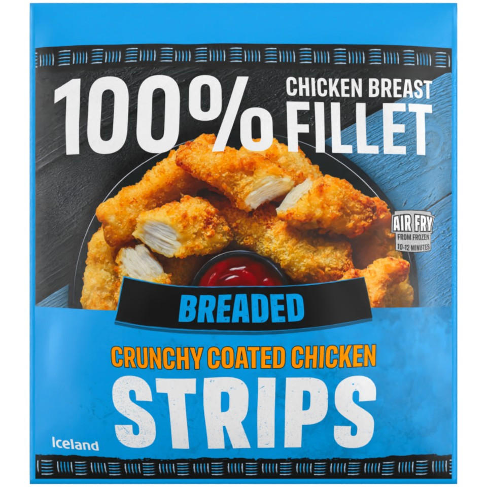Iceland Breaded Crunchy Coated Chicken Strips 500g