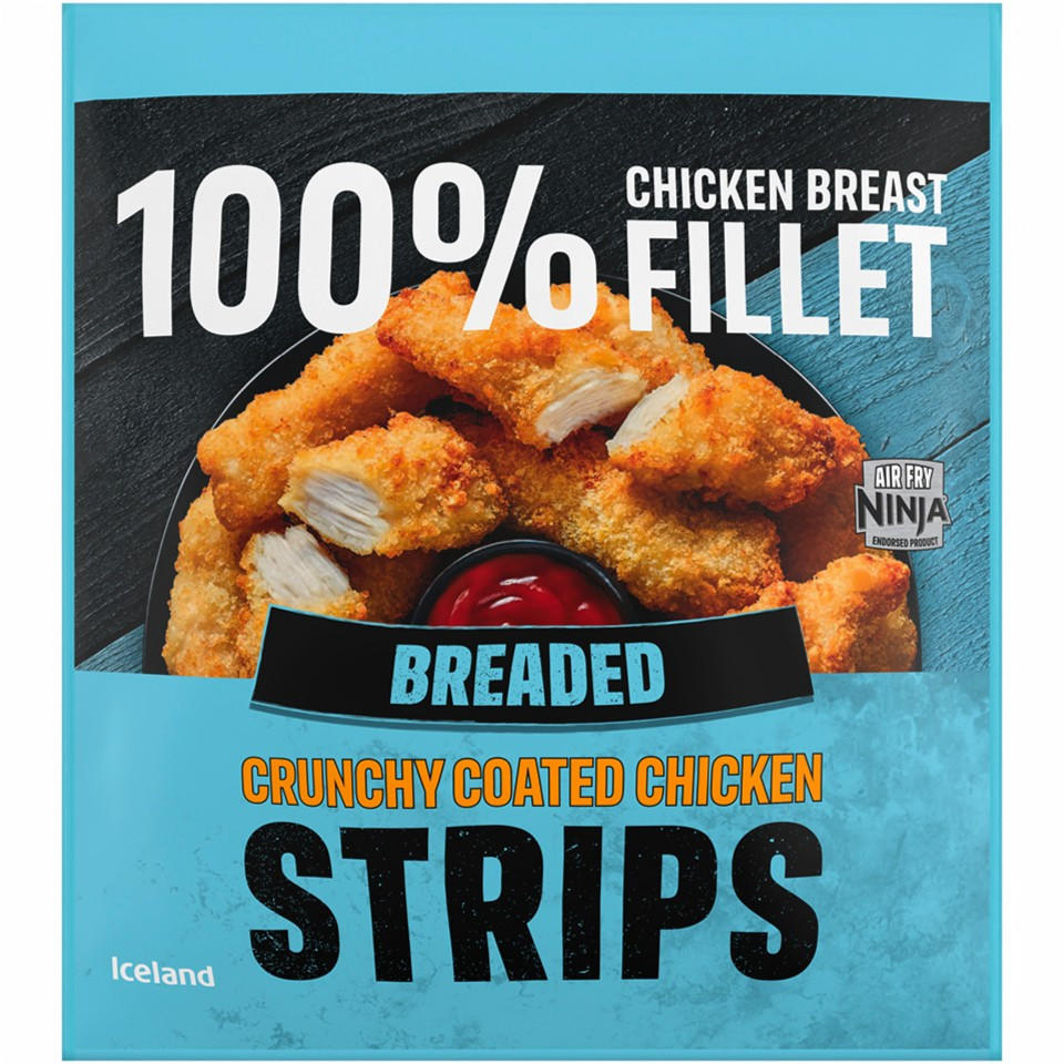Iceland Breaded Crunchy Coated Chicken Strips 500g