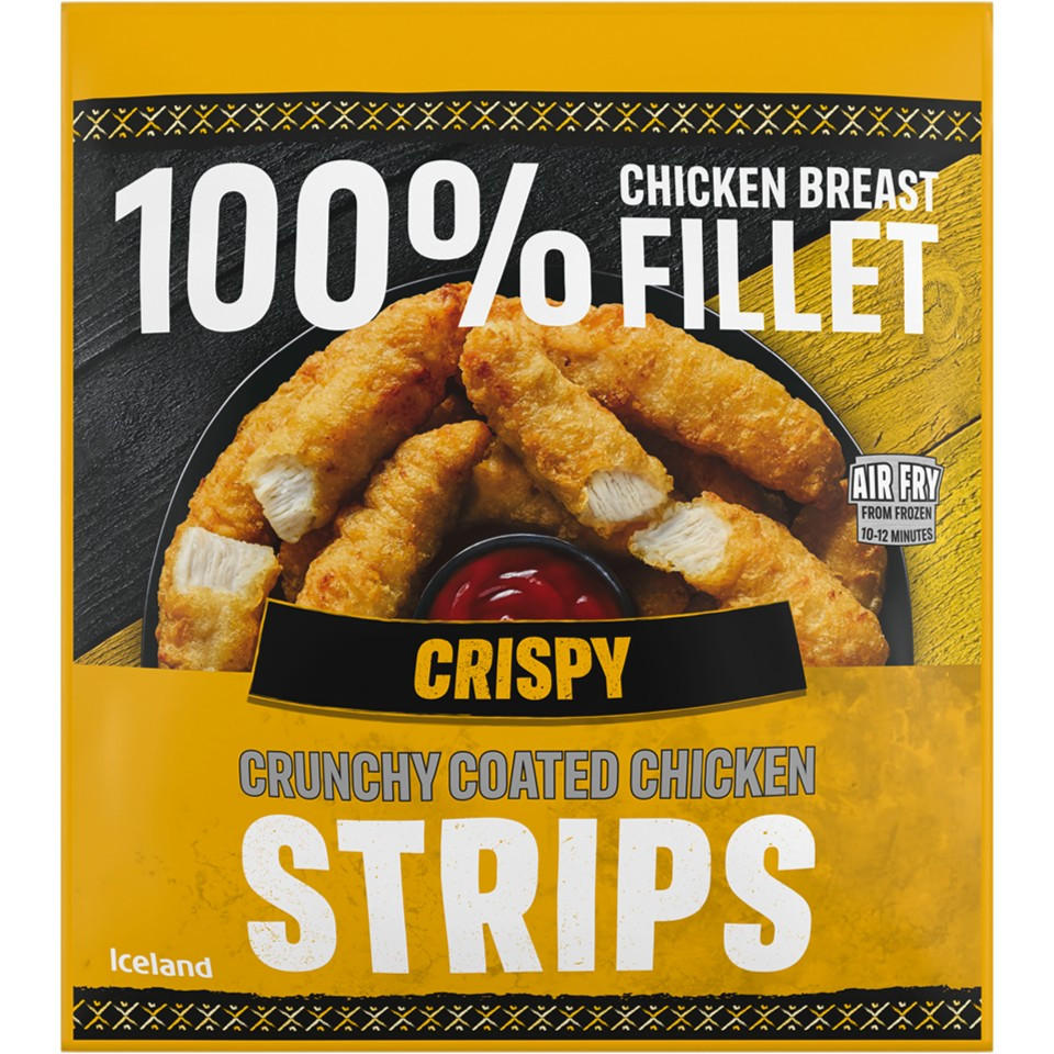 Iceland Crispy Crunchy Coated Chicken Strips 500g