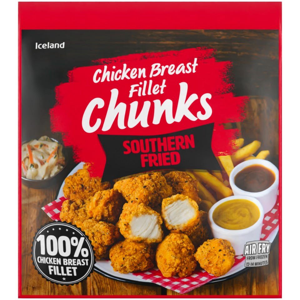 Iceland Southern Fried Chicken Breast Fillet Chunks 500g