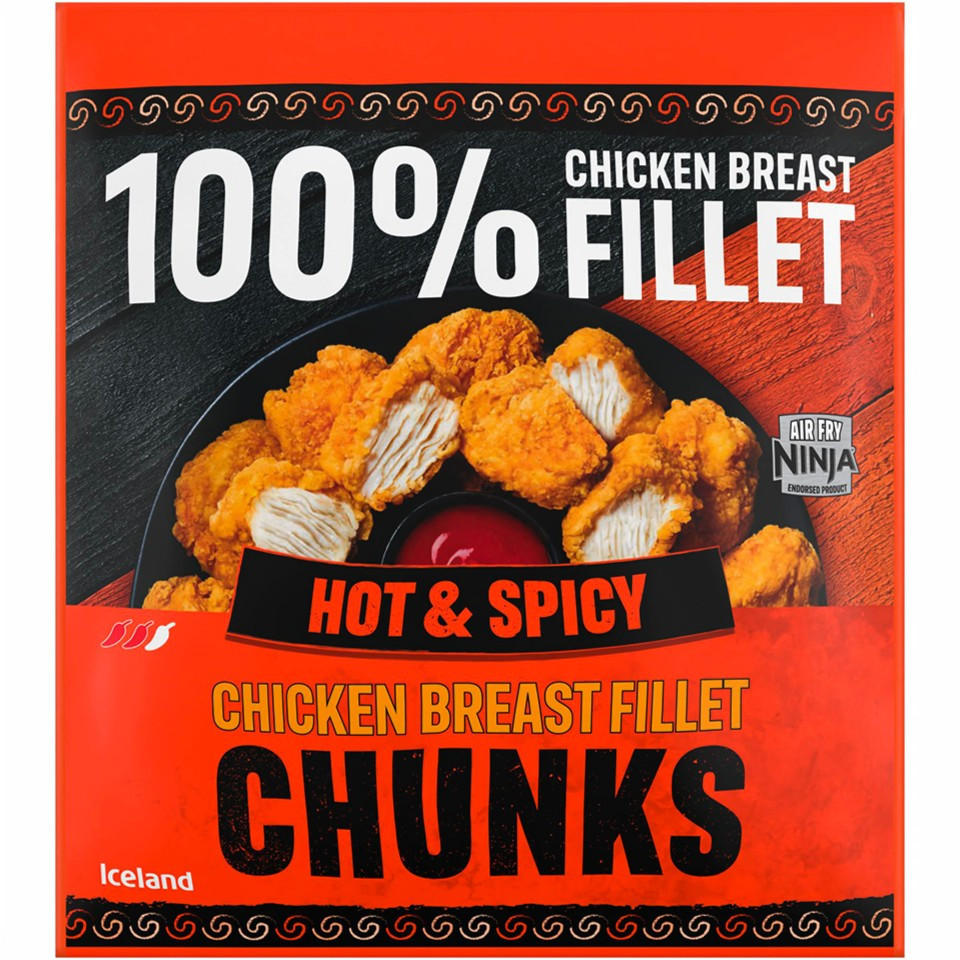 Iceland Hot & Spicy Chicken Breast Fillet Chunks 500g