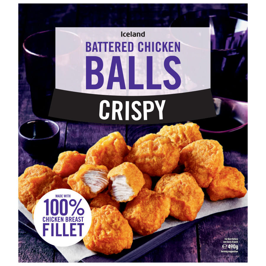 Iceland Crispy Battered Chicken Balls 490g