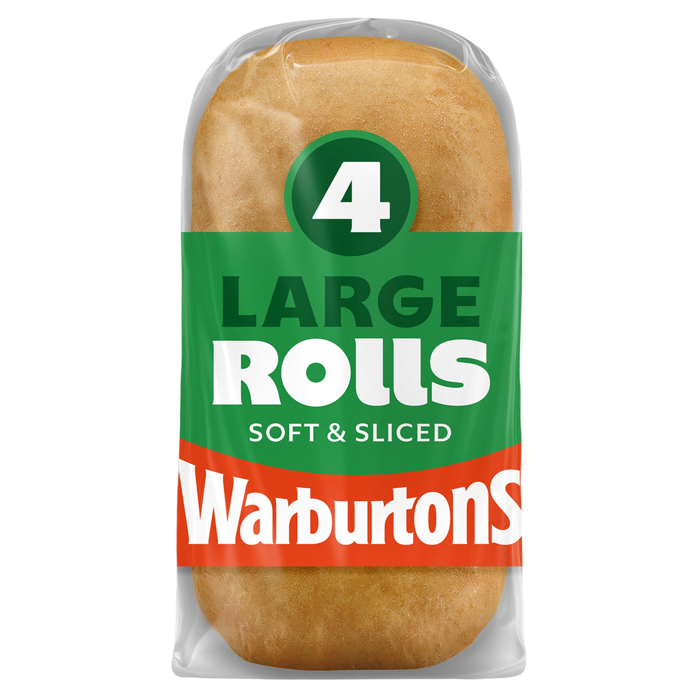 Warburtons 4 Large Rolls