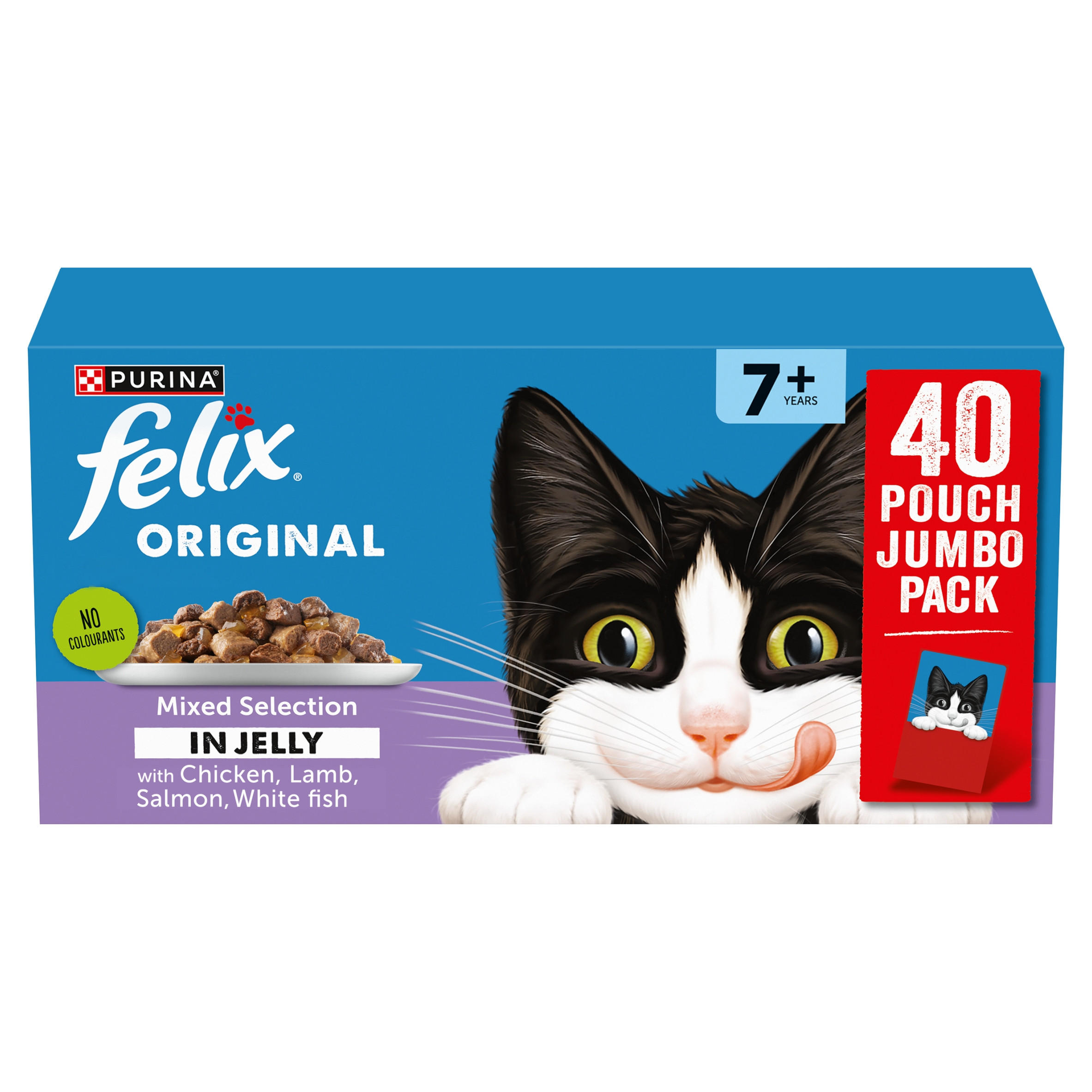 FELIX Original Senior 7+ Mixed Selection in Jelly Wet Cat Food 40x85g