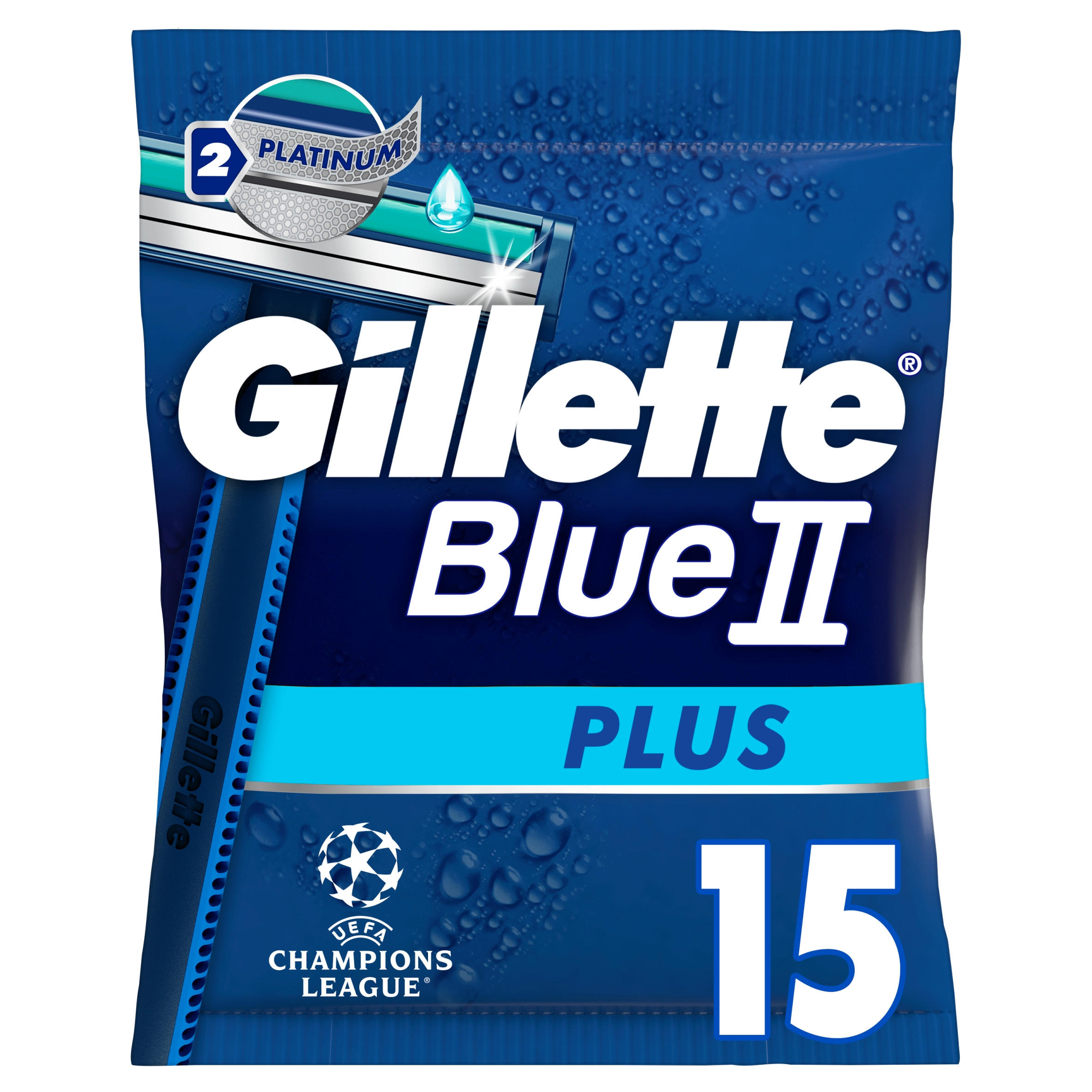 Gillette Blue II Plus Disposable Razors x15