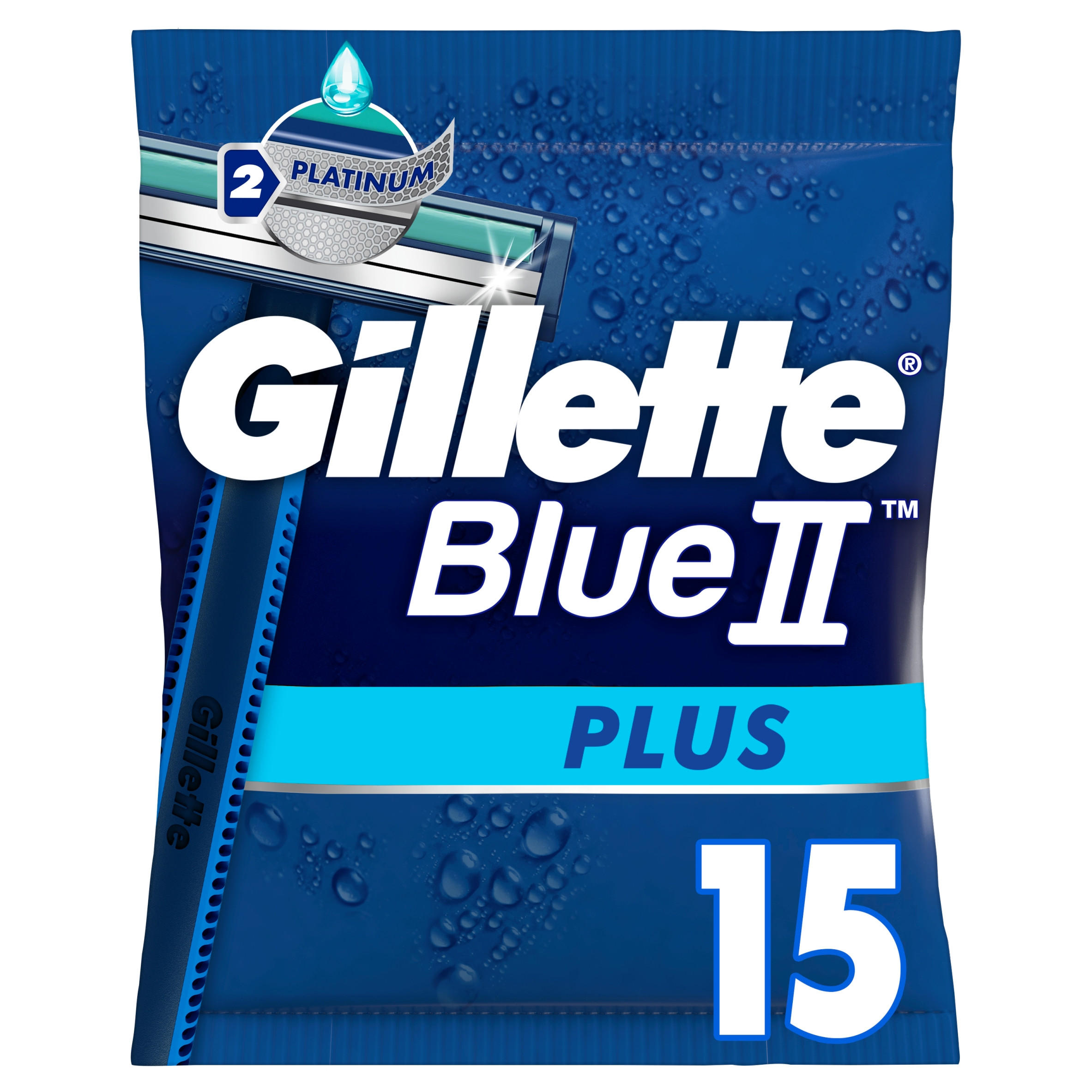 Gillette Blue II Plus Disposable Razors x15