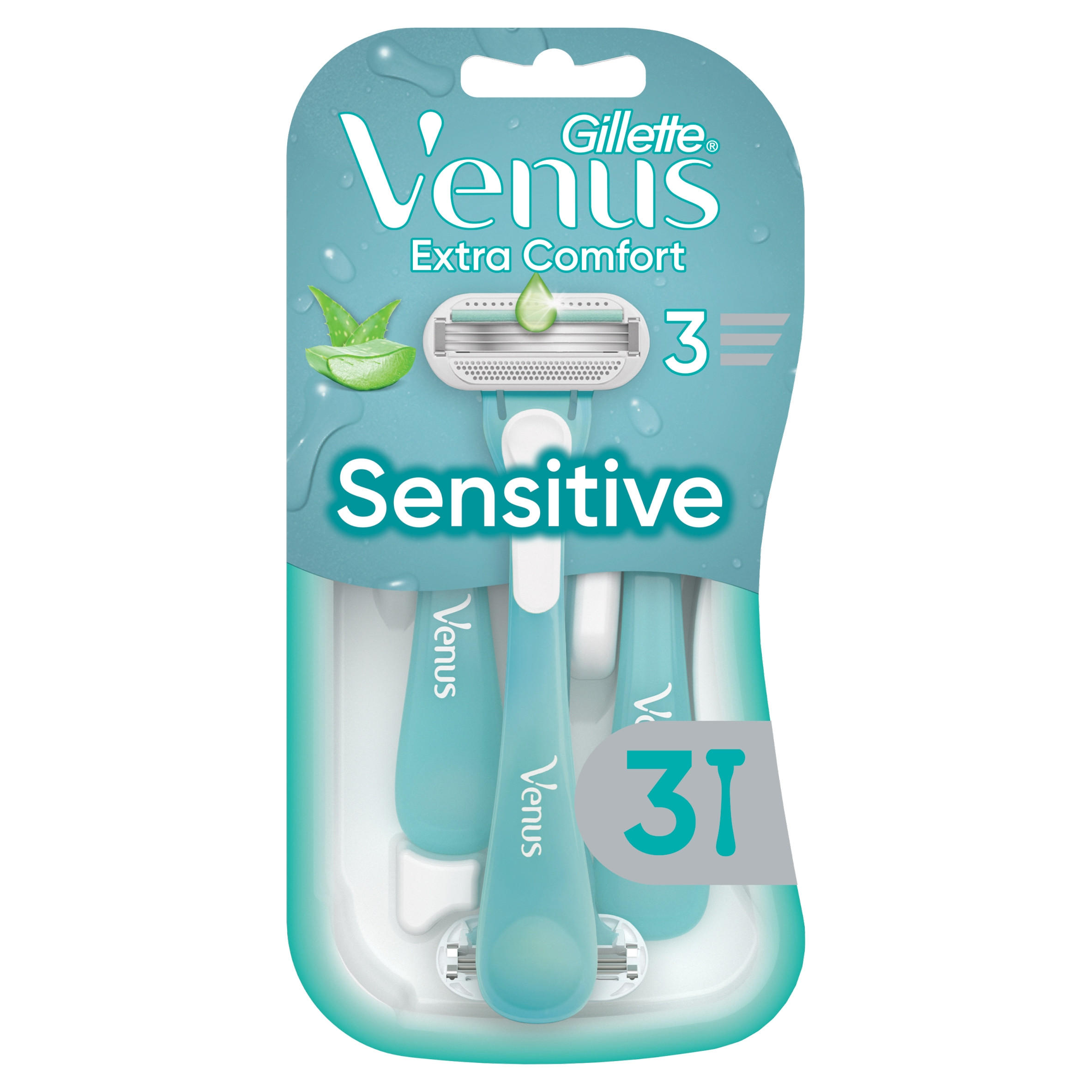 Gillette Venus Extra Comfort Sensitive Razors, Pack Of 3