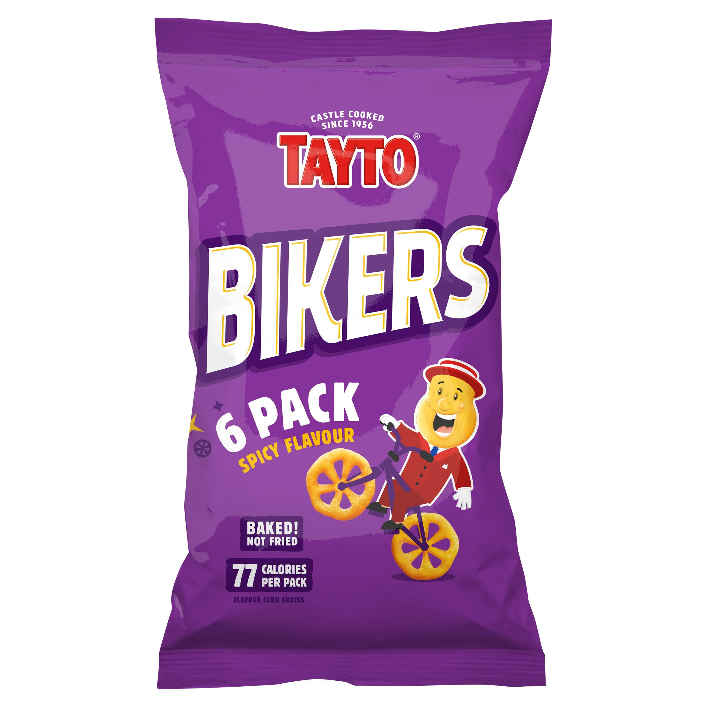 TAYTO Bikers Spicy Flavour Corn Snacks 6 x 16g