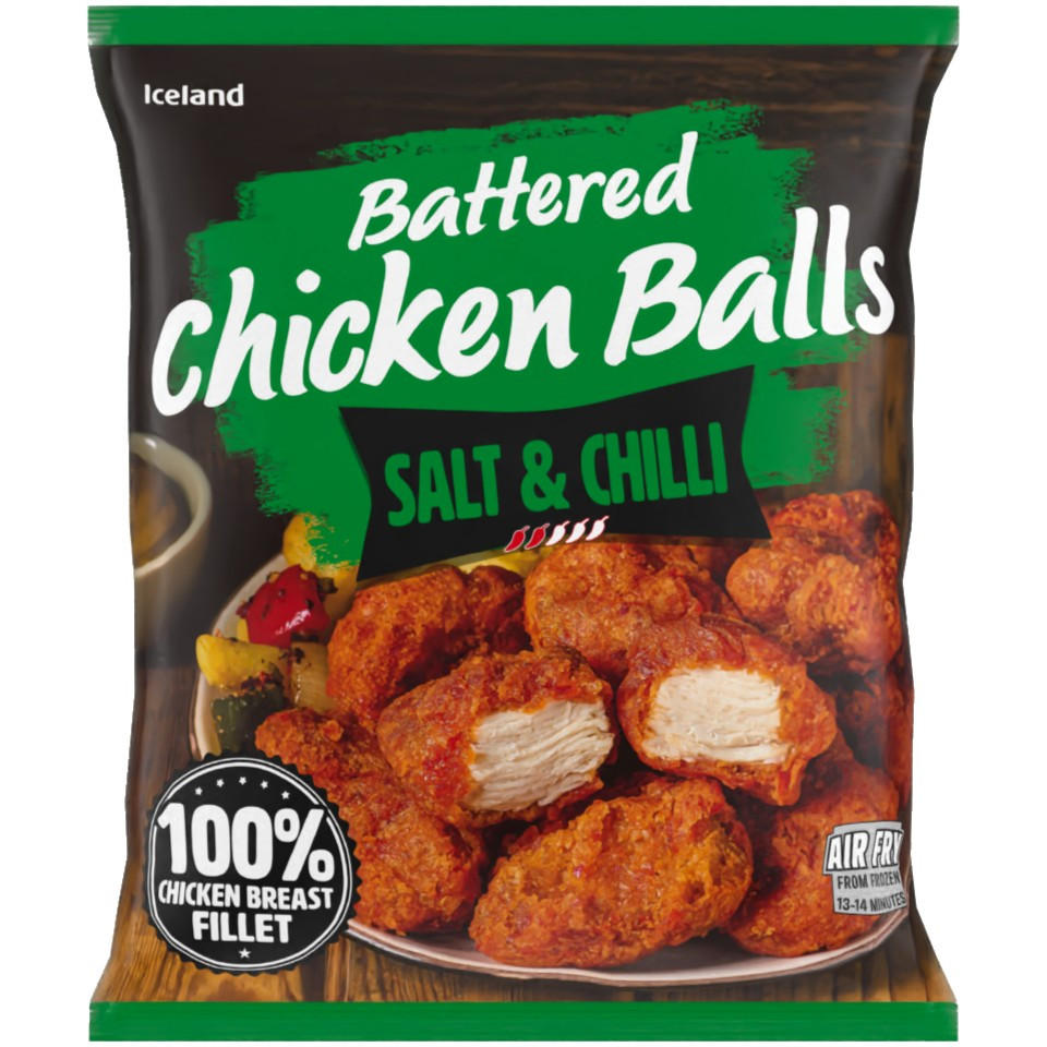 Iceland Battered Chicken Balls Salt & Chilli 490g