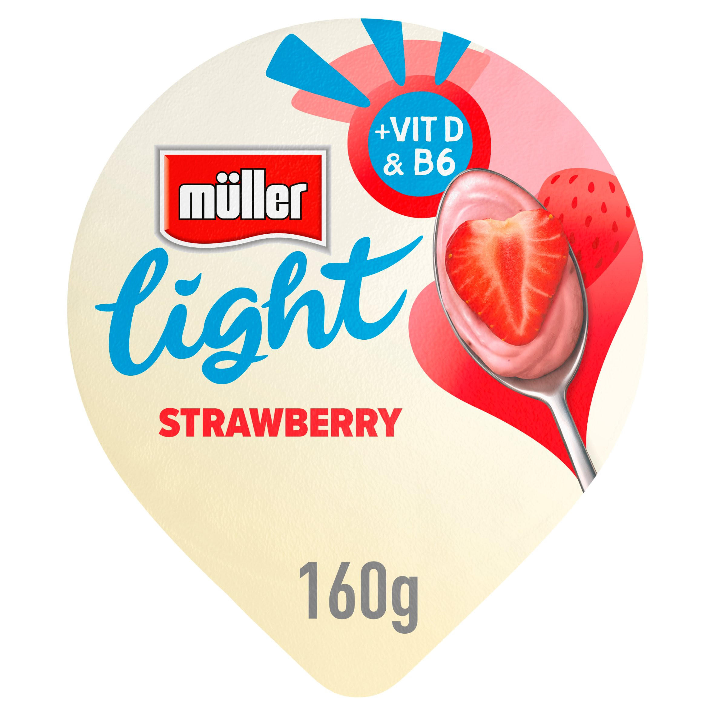 Müller Light Strawberry Fat Free Yogurt 160g