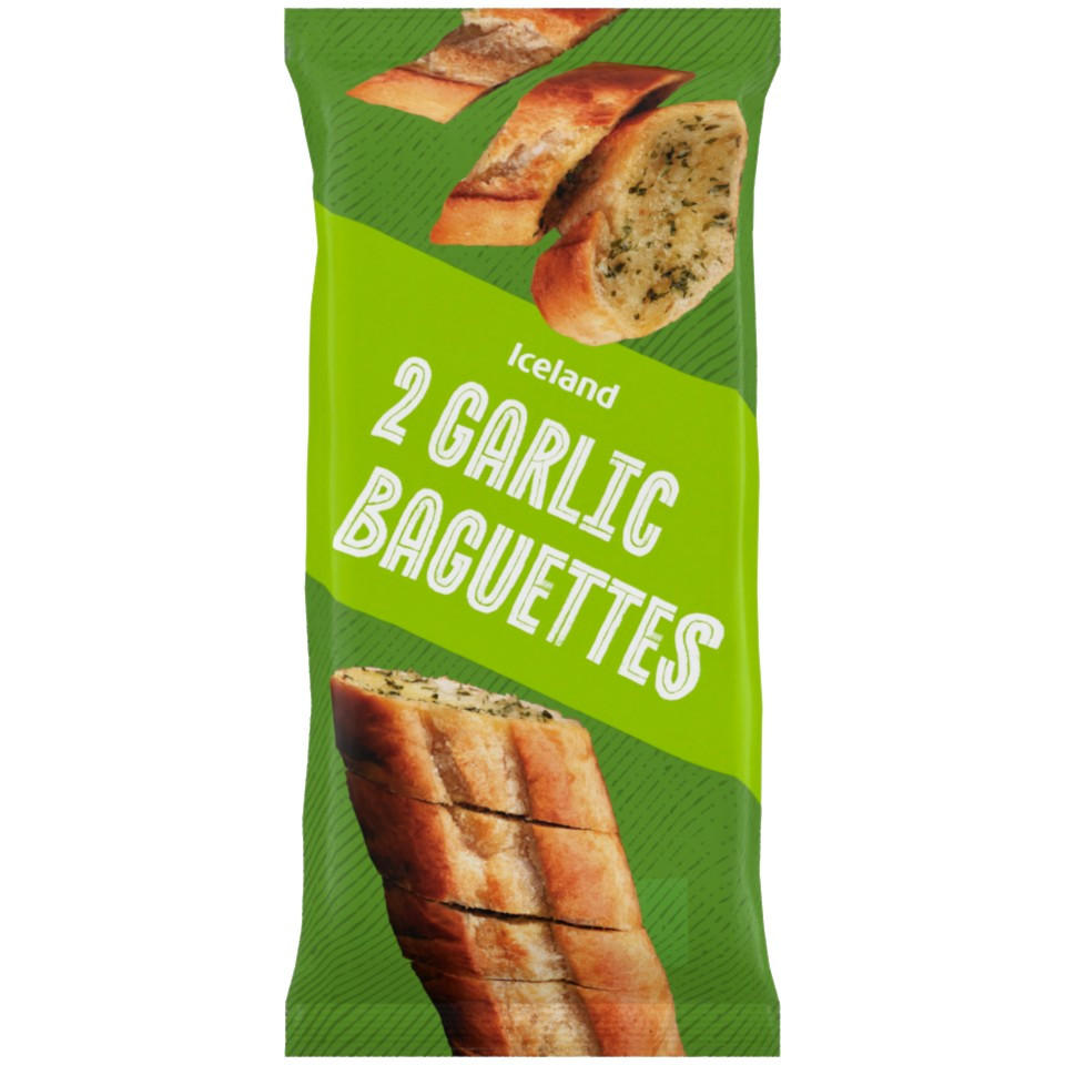 Iceland 2 Garlic Baguettes 338g