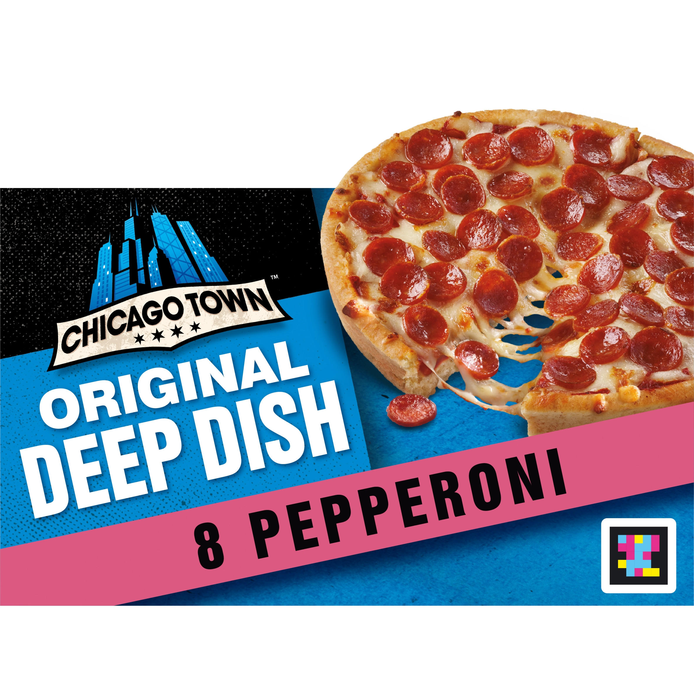 Chicago Town 8 Deep Dish Pepperoni Mini Pizzas 8 x 155g