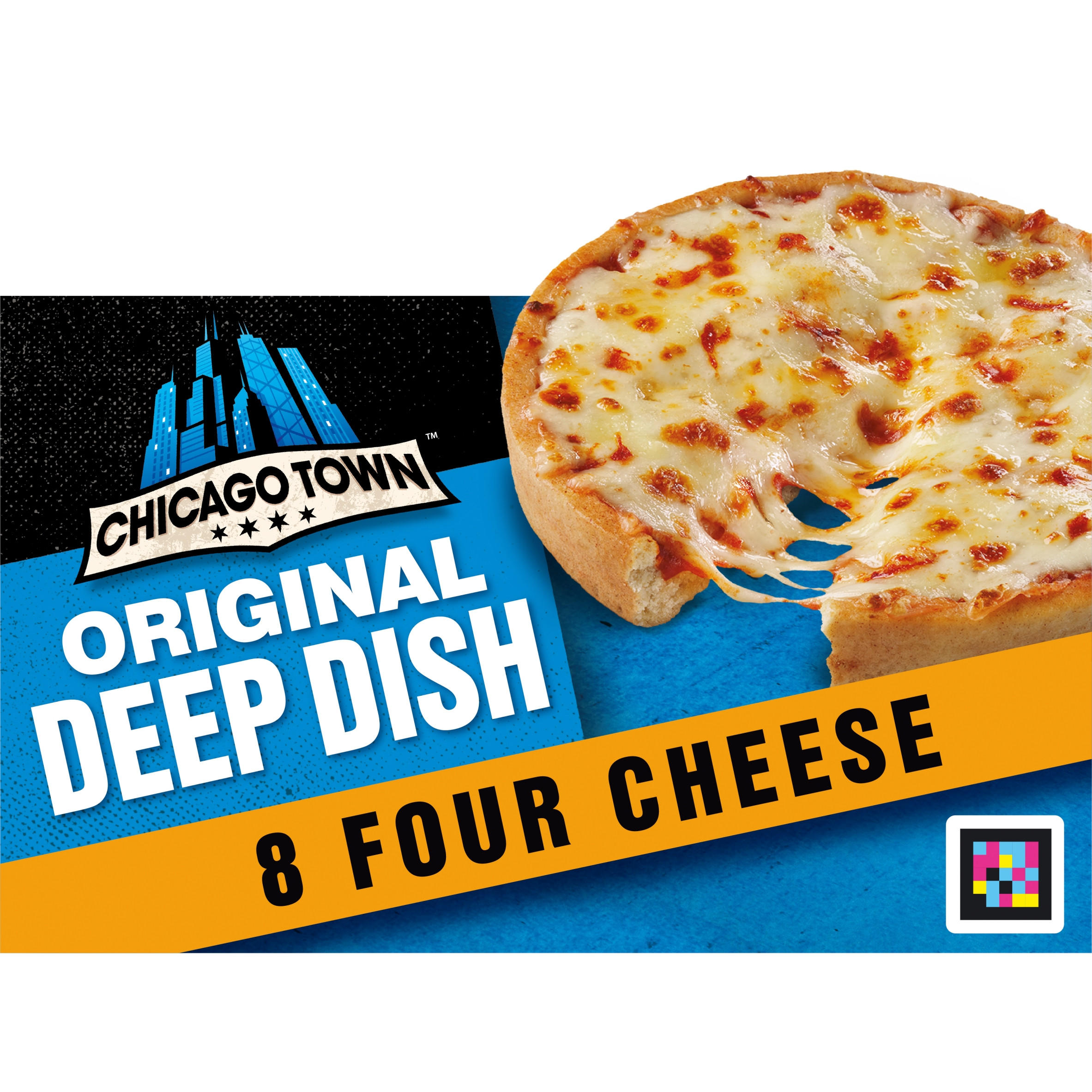 Chicago Town 8 Deep Dish Four Cheese Mini Pizzas 8 x 148g