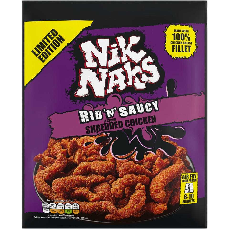 Nik Naks Shredded Chicken Rib 'n' Saucy® Flavour 450g